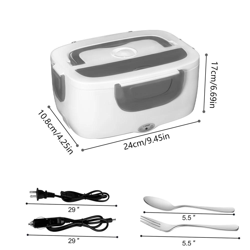 Boîte à lunch chauffante électrique, boîte à bento portable, doublure en acier inoxydable, récipient