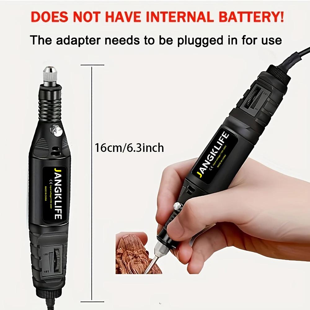 JANGKLIFE 9V Mini perceuse électrique stylo de sculpture vitesse Variable outils rotatifs Kit graveu