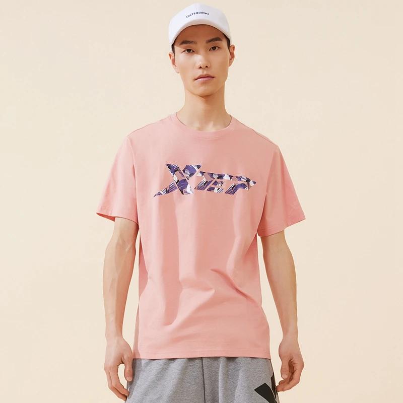 Xtep chemise tricotée à manches courtes pour hommes mode d'été sweat confortable doux Style de rue h