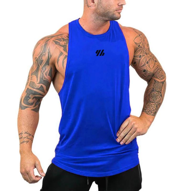 Gilet de musculation homme coton respirant été fitness entraînement gym confortable