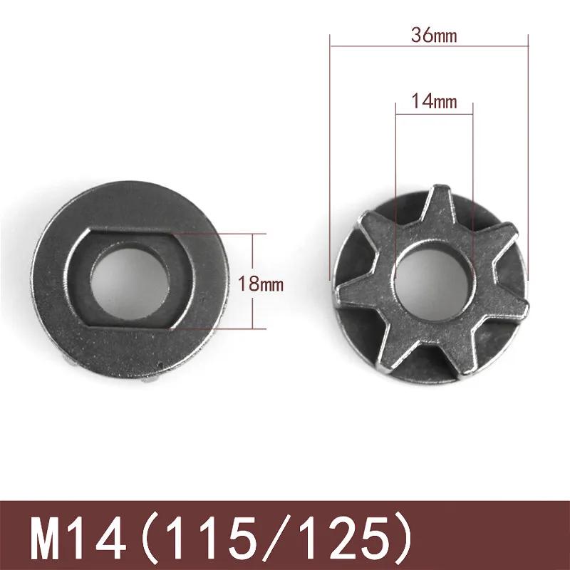 Engrenage de tronçonneuse M10/M14/M16, 100 115 125 150 180, meuleuse d'angle, engrenage de remplacem