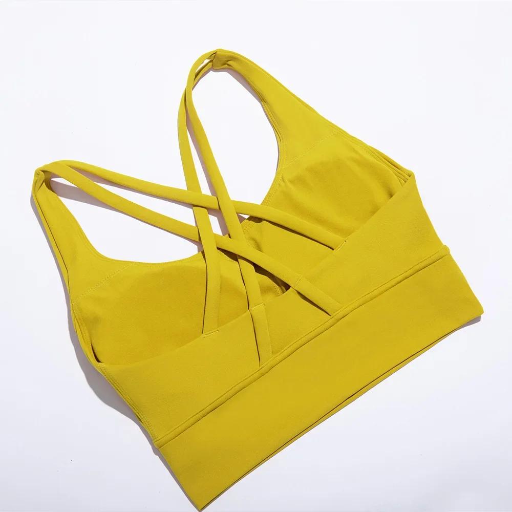 Soutien-gorge sport débardeur respirant femme - Haut court fitness yoga été mode dessus vêtements