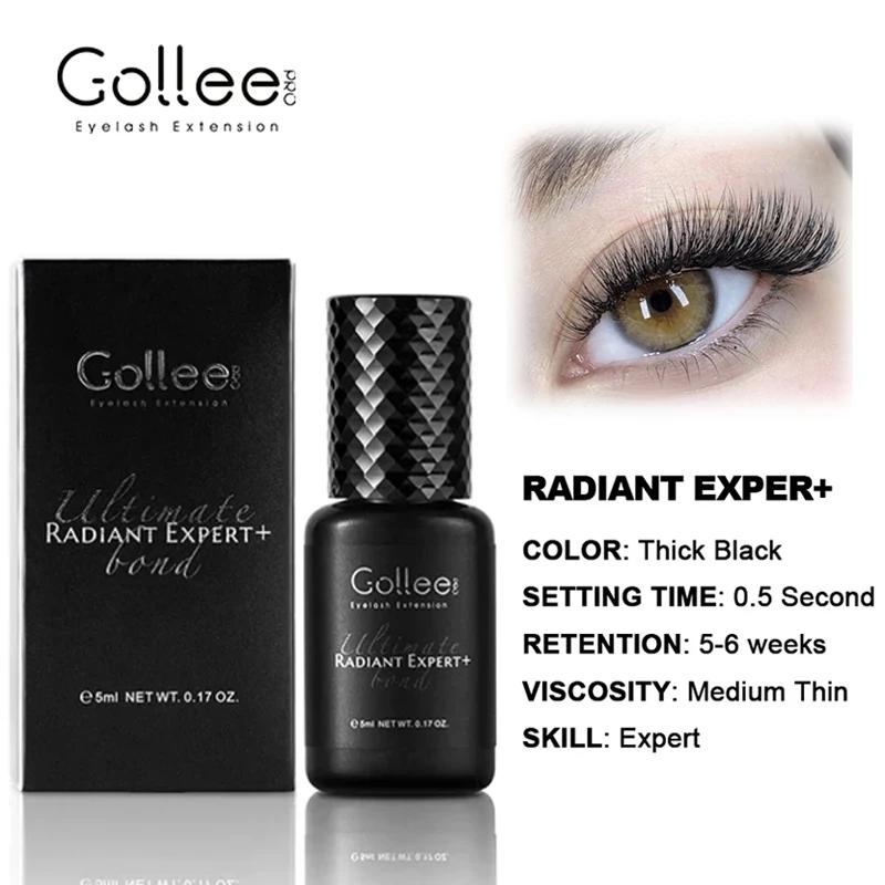 Colle à cils Gollee, séchage rapide 0,5s, colle pour extensions de cils pour artistes de salon, tenu