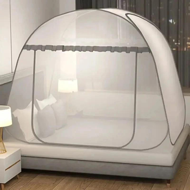 Moustiquaire à yaourt Simple, tente de Camping Portable, auvent de lit Simple et Double pour adulte,