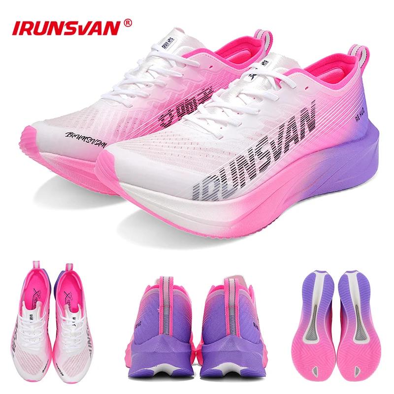 IRUNSVAN-HEAT 2024 Carbon Plate Sneakers pour hommes et femmes, Chaussures de course sur sentier, Ch