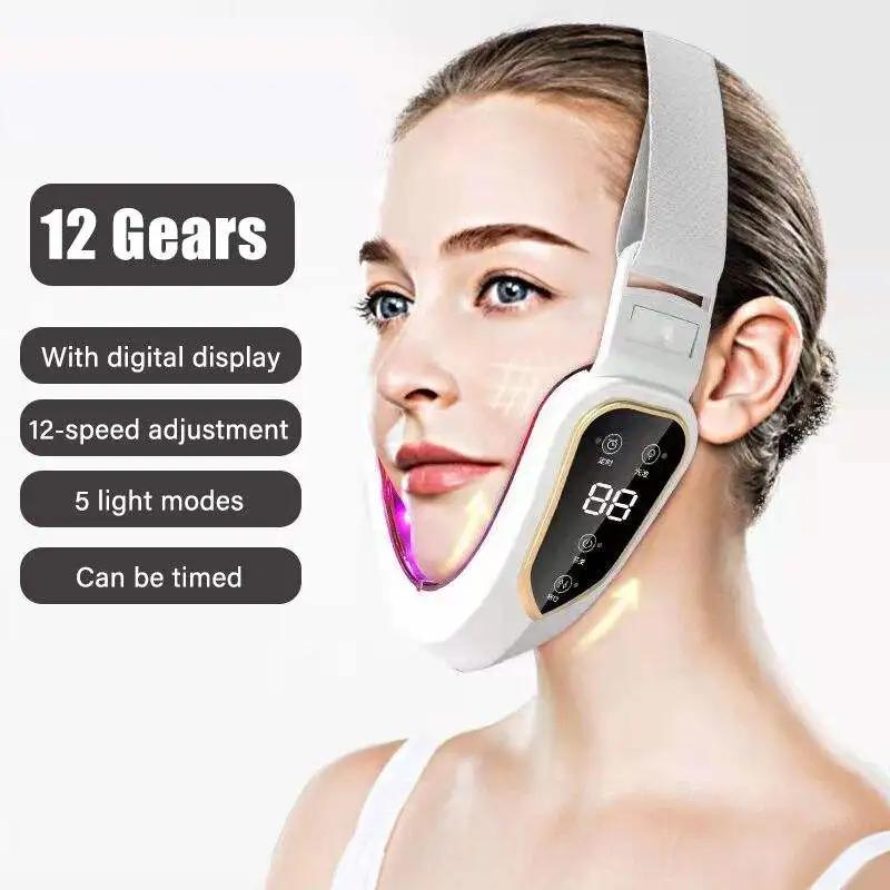 Thérapie photonique LED masseur de vibrations amincissant pour le visage dispositif de levage du vis