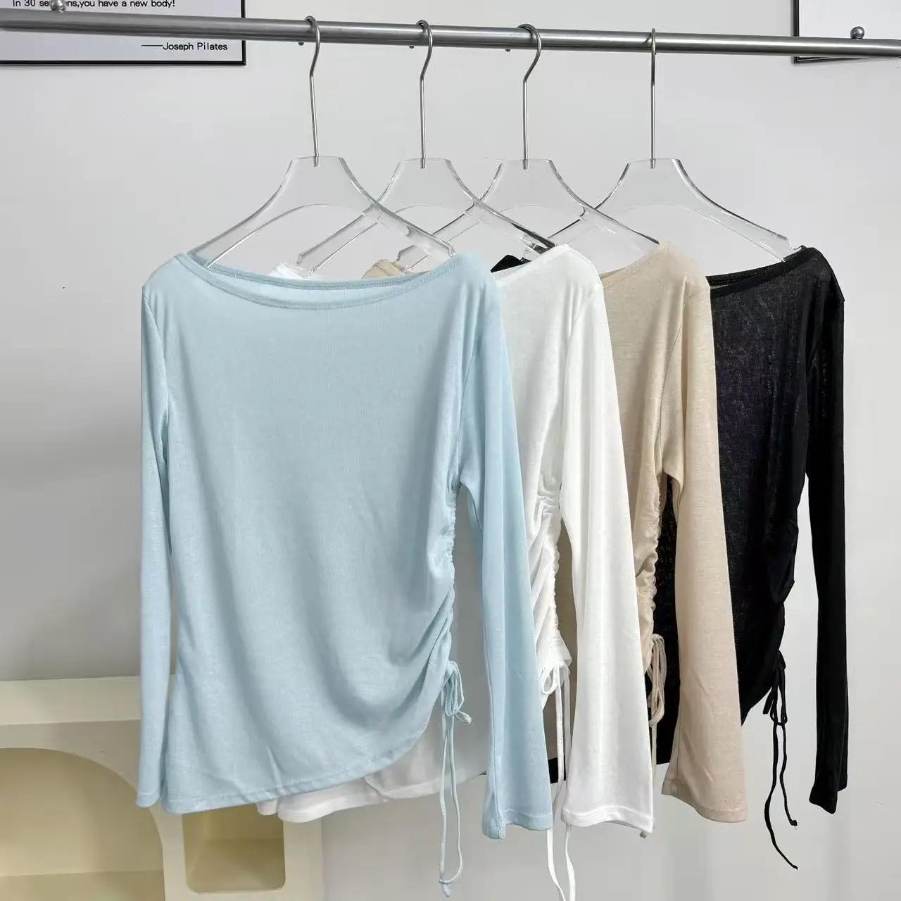 Chemise de sport à manches longues pour femmes, vêtements de Yoga, T-Shirt de Fitness, de course à s
