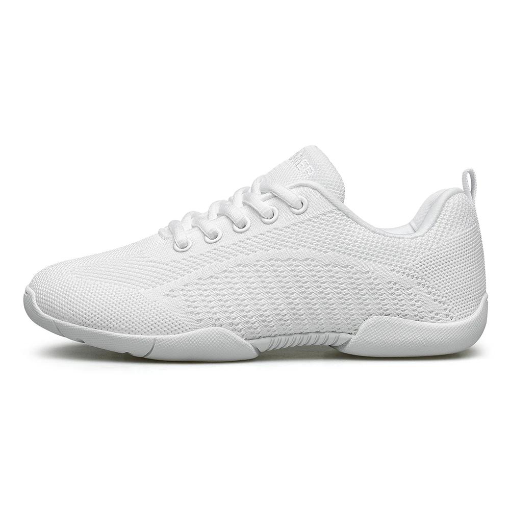BAXIN16-Girls Cheer Shoes for Women, White Cheerleading Dance Sneakers, Youth Shool, Walking Shoes,