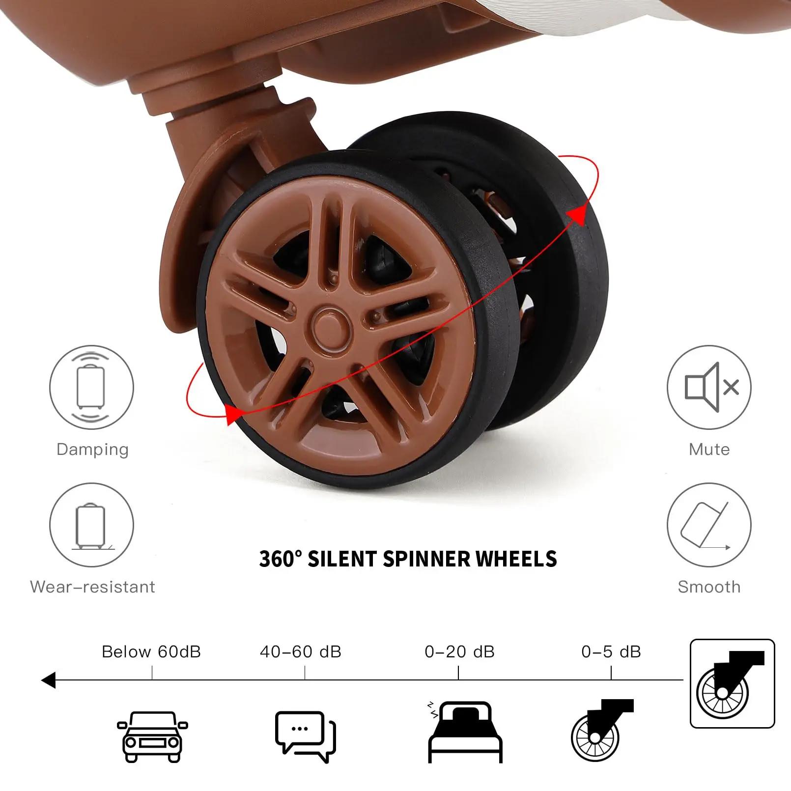 Kono Valise d'habitacle légère – Coque rigide ABS 20/24/28 pouces, convient à EasyJet sous le siège,