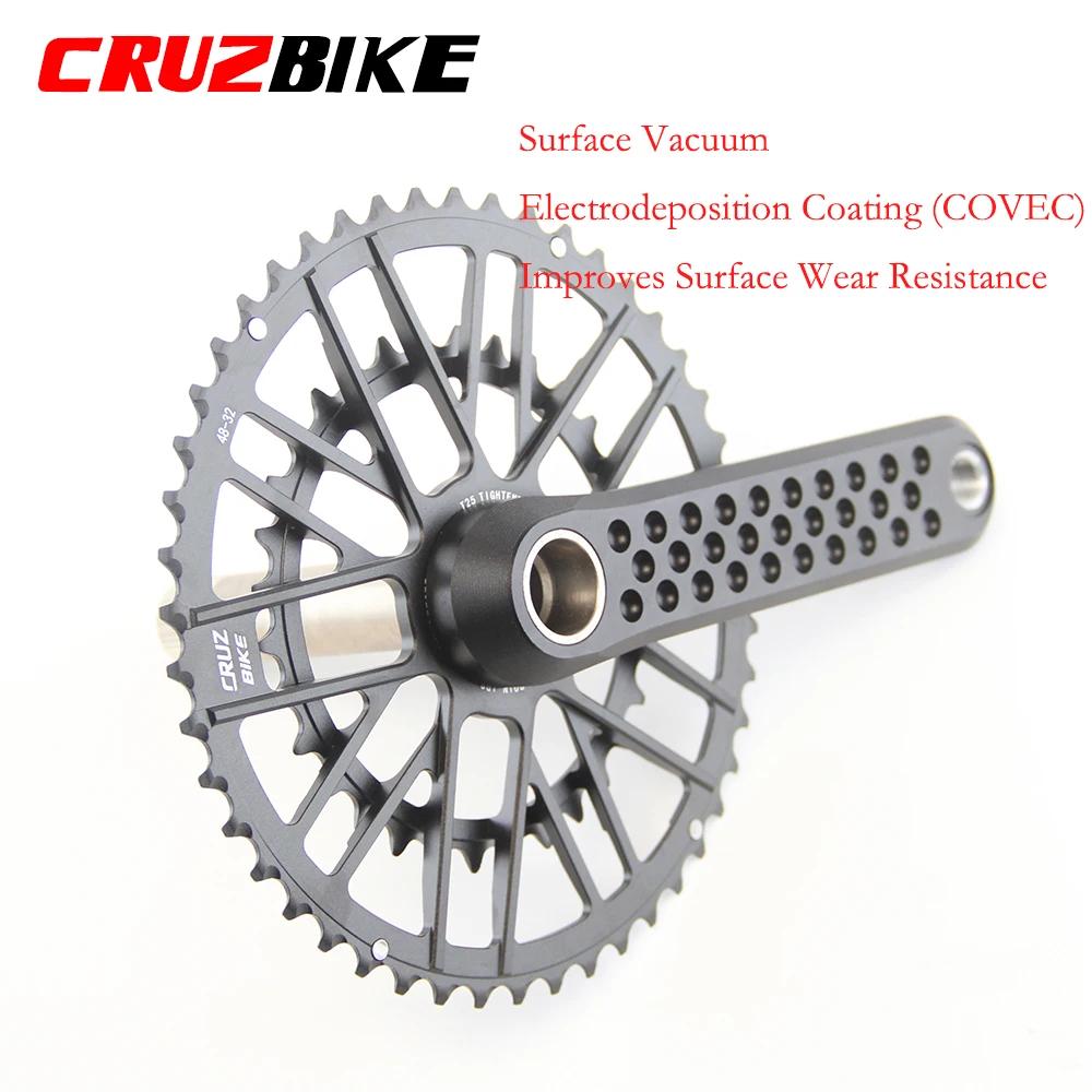 Pédalier de vélo de route CRUZbike 155/160/165/170 mm, double pignon 9/10/11/12 vitesses 46-30/48-32
