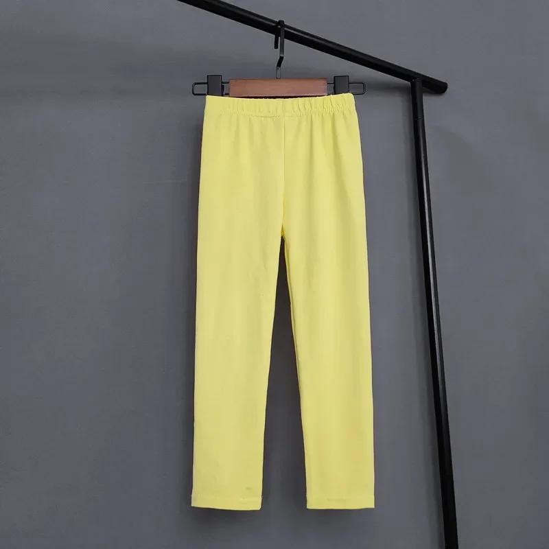 Leggings moulants solides pour enfants, pantalons pour documents, pantalons pour enfants, pantalons