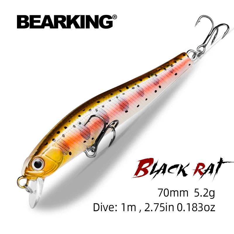 BEARKING modèle chaud 70mm 5.2g qualité professionnelle magent poids leurres de pêche méné manivelle