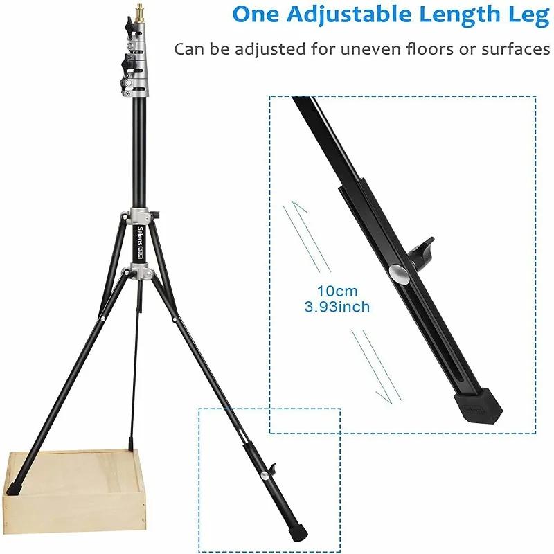 Trépied multifonction Selens 220 cm en aluminium pliable, kits de studio photo portables, accessoire