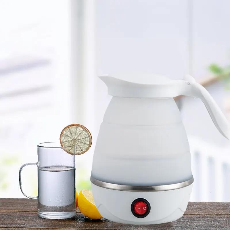 Théière pliable et Portable, chauffe-eau 600ML, bouilloire électrique de voyage domestique 220V, app