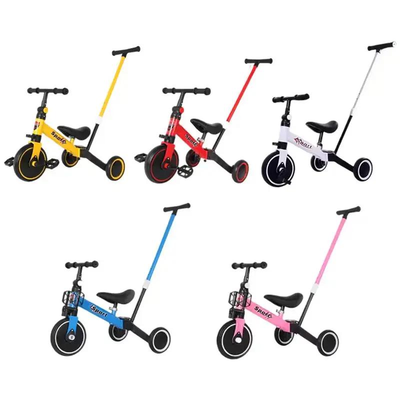Tricycle 3 en 1 pour enfants de 1 à 5 ans, poussettes, vélos à cadre métallique renforcé, trottinett