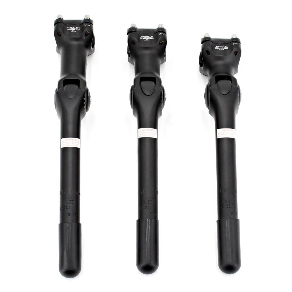 Potence de vélo réglable UNO Kalloy Quill 31.8/25.4mm pour guidon, inclinaison 0-60 degrés, pièces d