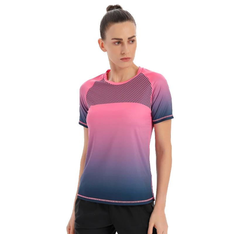 Femmes séchage rapide à manches courtes impression 3D sport respirant exercices Yoga chemise gymnase