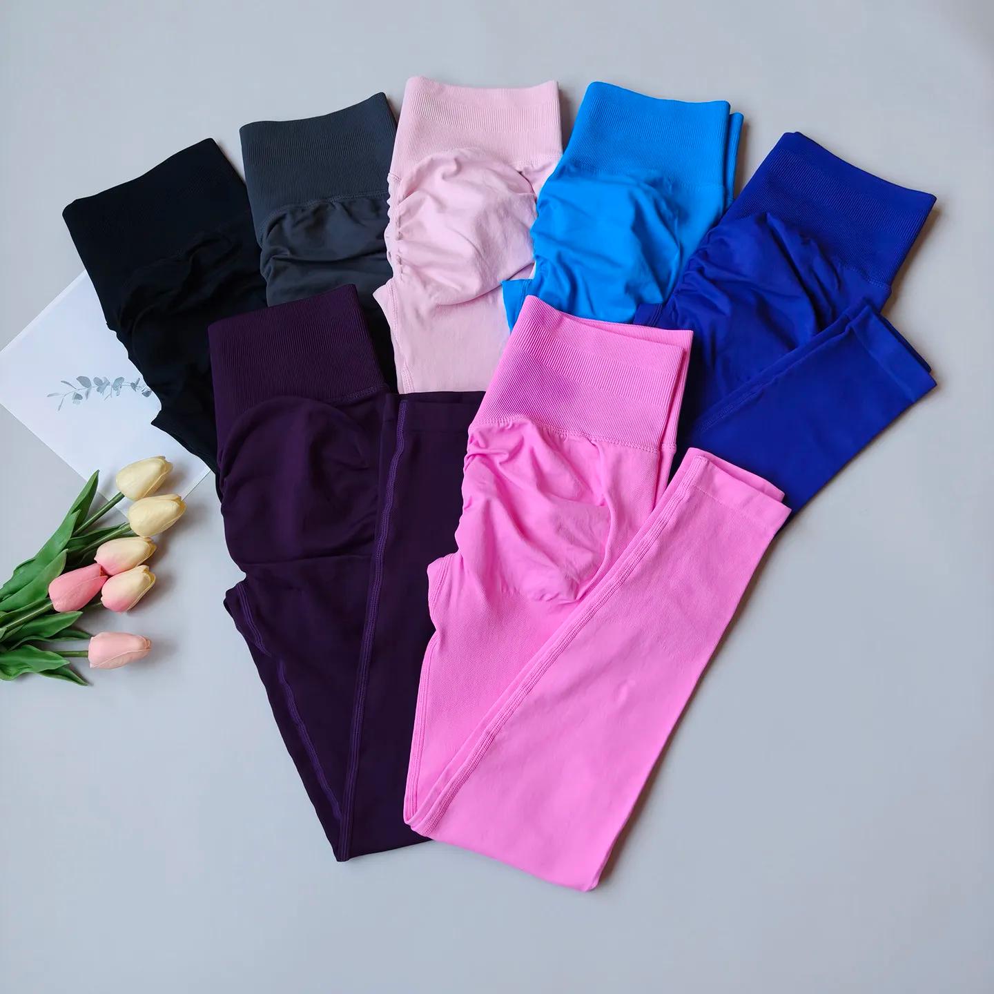Leggings de Yoga taille haute sans couture pour femmes, collants de Sport Push-Up, pantalons de cour