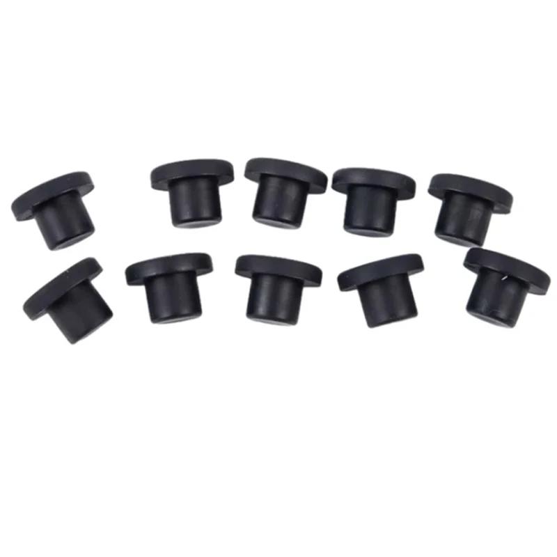 Bouchons de trous en Silicone solide noir, Type T de 2mm à 14mm, bouchons de trous d'étanchéité rési
