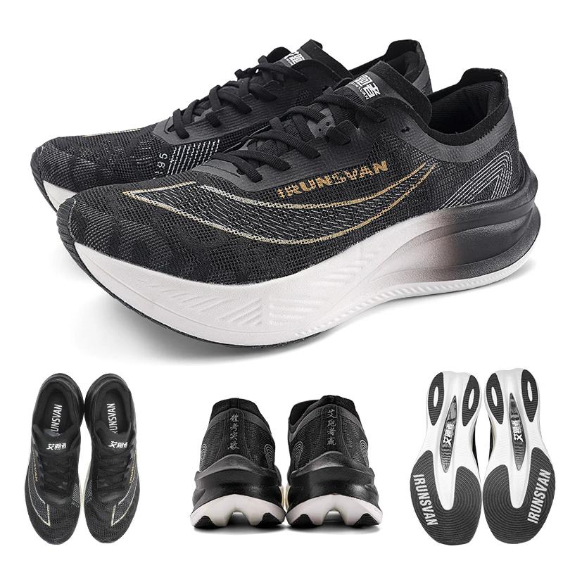 IRUNSVAN baskets Marathon légères hommes chaussures de course chaussures de sport respirantes décont