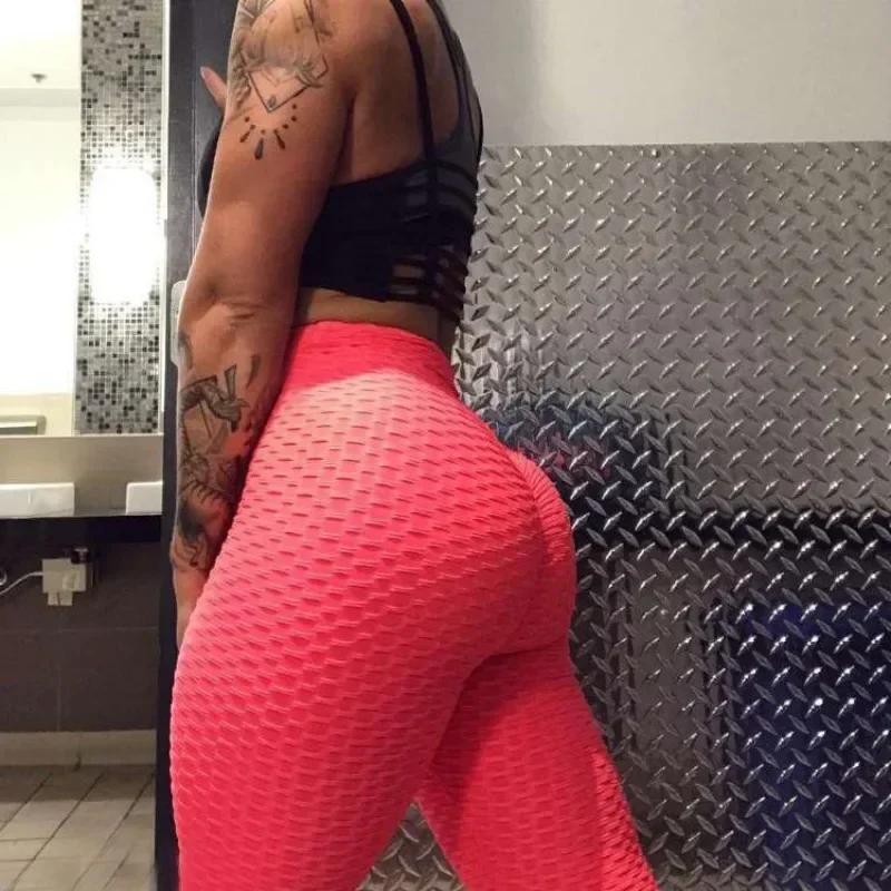 Pantalon à bulles élastique sans couture pour femmes, collants Slim Sexy, Jogging en plein air, marc