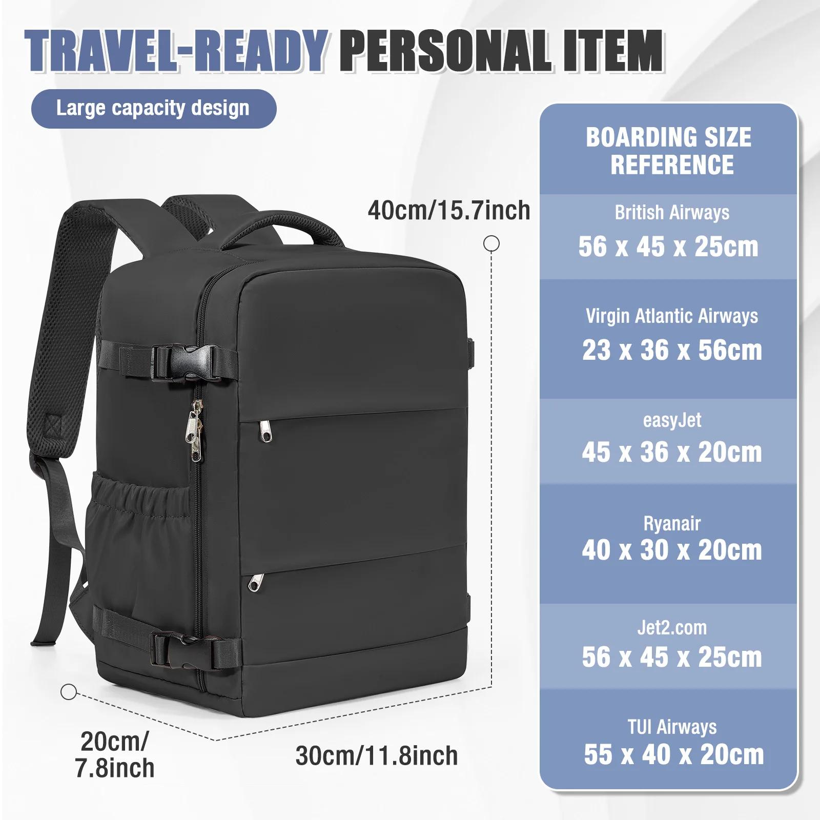 Sac à dos de compression sous vide Ryanair 40x30x20 Sac à dos de voyage EasyJet Wizzair Sac de cabin