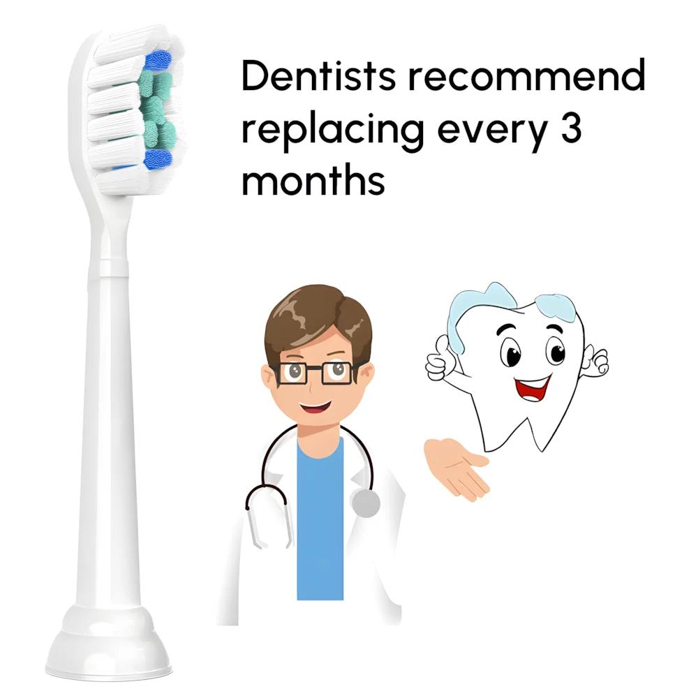 Têtes de brosse à dents de rechange compatibles avec la tête de brosse à dents électrique Philips So