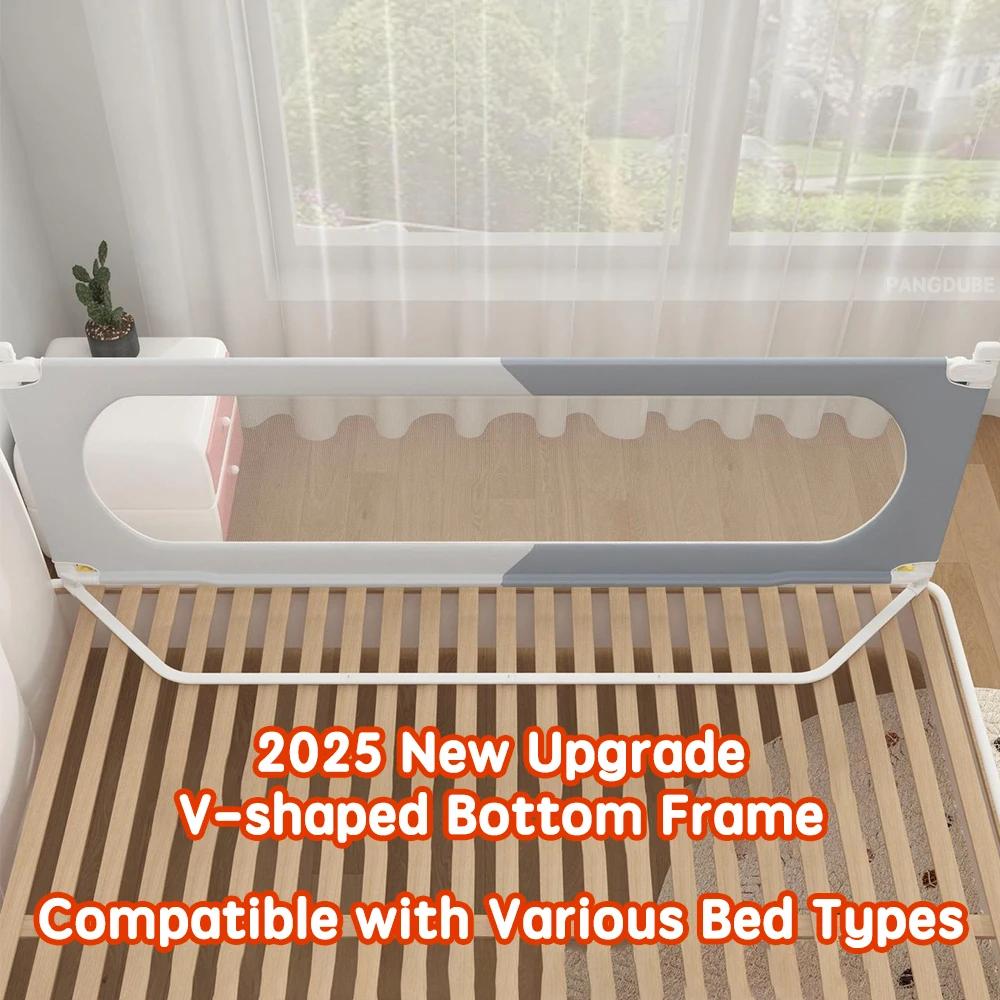 PANGDUBE 1pc lit de bébé garde de Rail de sécurité Installation sans vis hauteur réglable barrière A