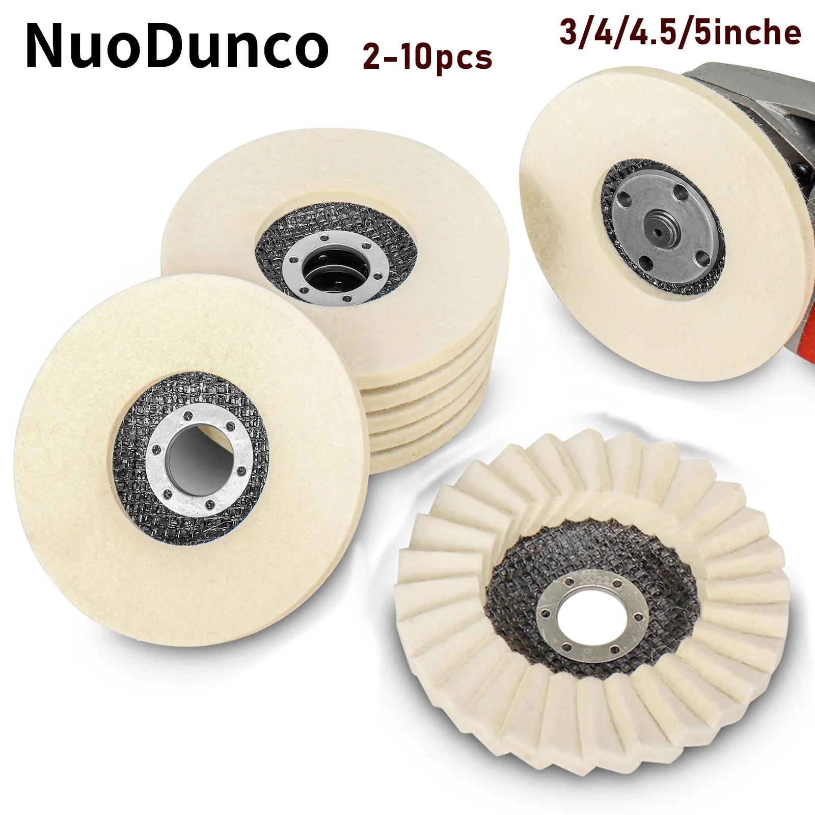 3/4/4.5/5 pouces laine roues de polissage tampons de polissage meuleuse d'angle accessoires disque d