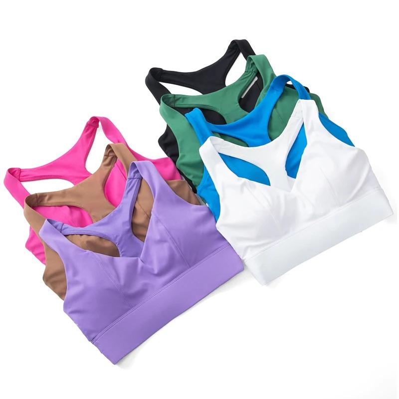 Soutien-gorge de sport femme extensible doux push-up haute performance Yoga gym