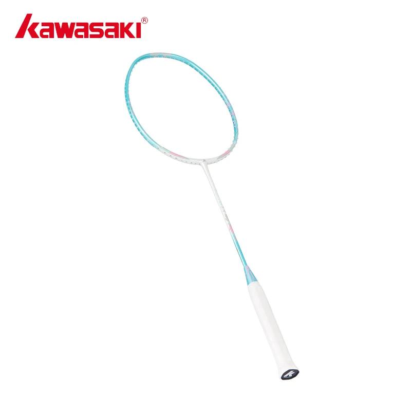 Kawasaki-Raquette de badminton PORCELpuppy Q5 pour femme, fibre de carbone 5U, tige super fine, avan