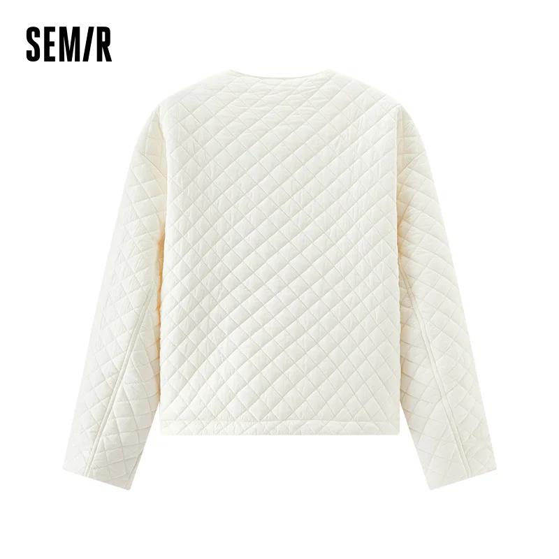 Semir manteaux femmes rembourré texturé diamant couche intérieure ample décontracté 2025 hiver cordo