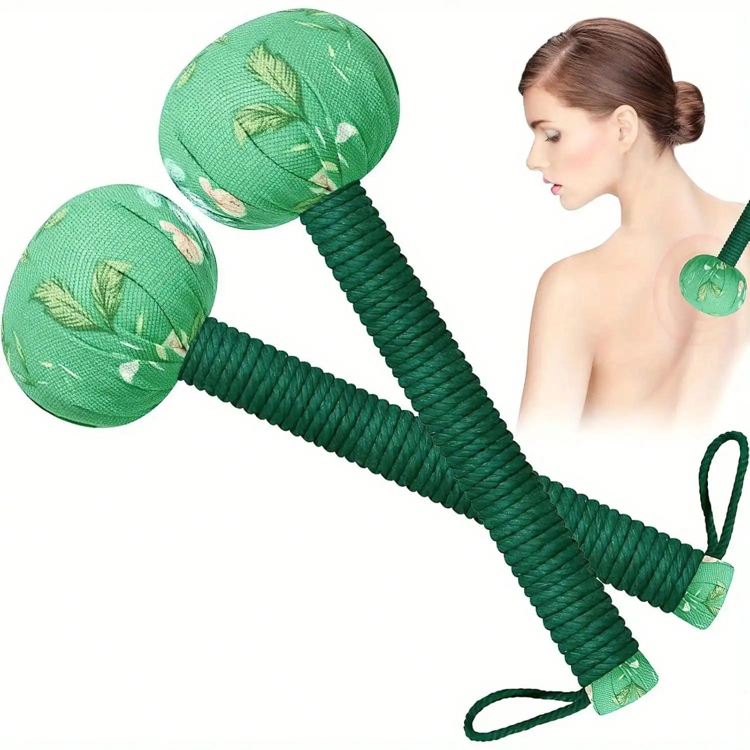 Marteau de massage en bois d'absinthe à long manche pour le drainage lymphatique – Soulagement manue