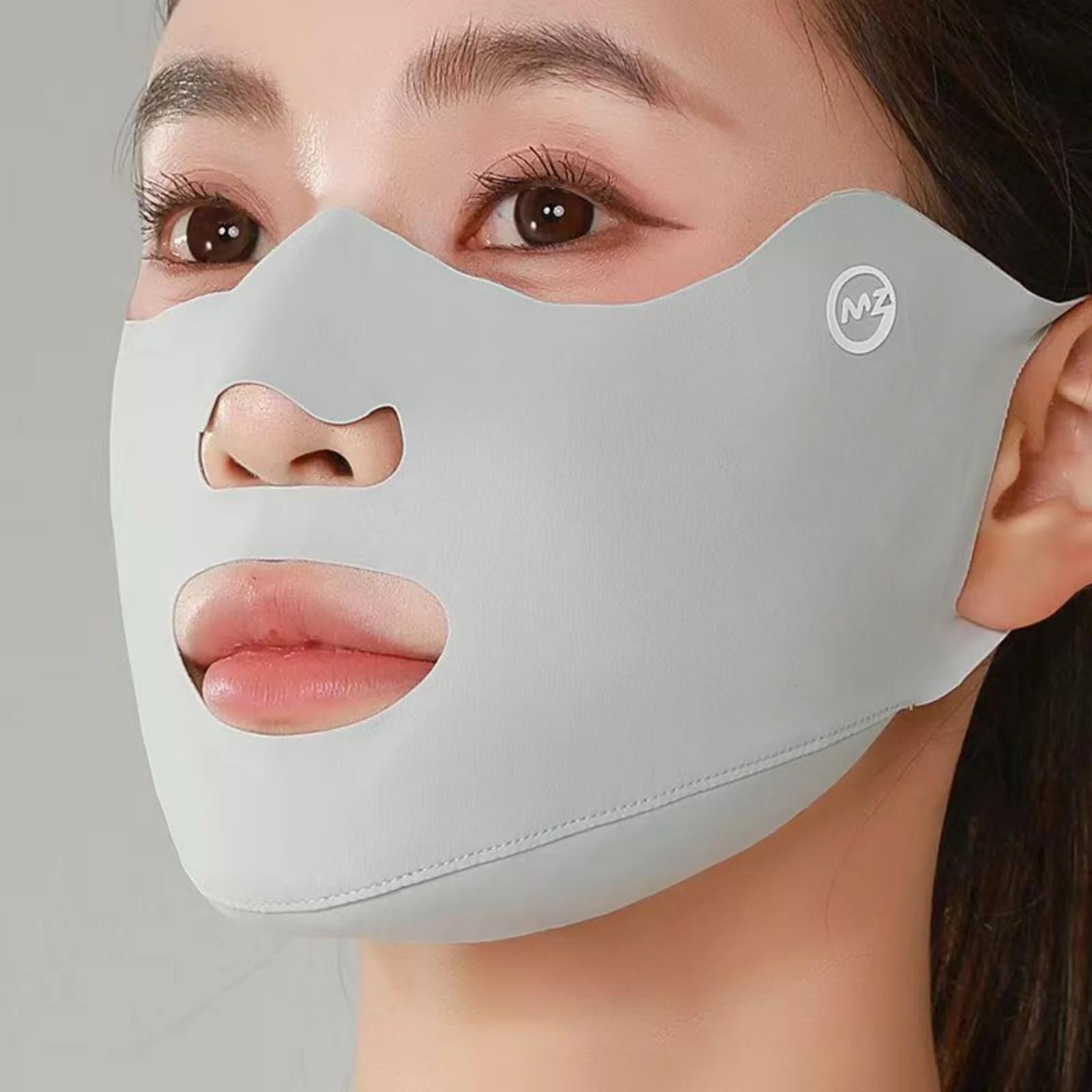 Masque respirant en soie glacée, lavable, anti-poussière, protection solaire, Anti-UV, pour la condu