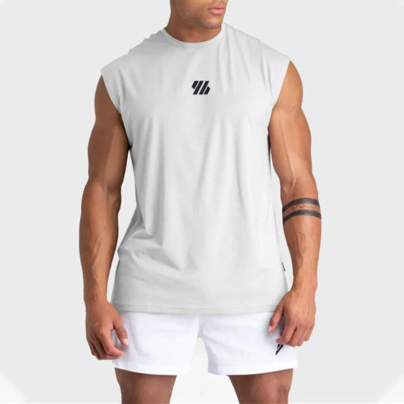 Gilet sport homme sans manches 2025 - Débardeur fitness large épaules séchage rapide maille