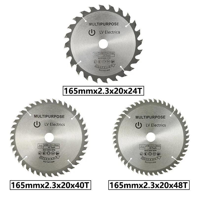 XCAN 165mm lame de scie circulaire TCT lame de scie en carbure pour outils de coupe du bois disque d