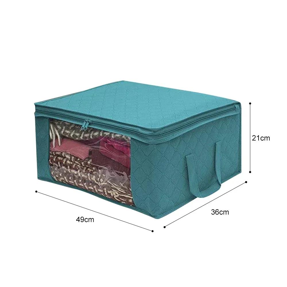 Boîte De rangement De vêtements De grande capacité, pliable, en tissu Non tissé, pour couettes, étui