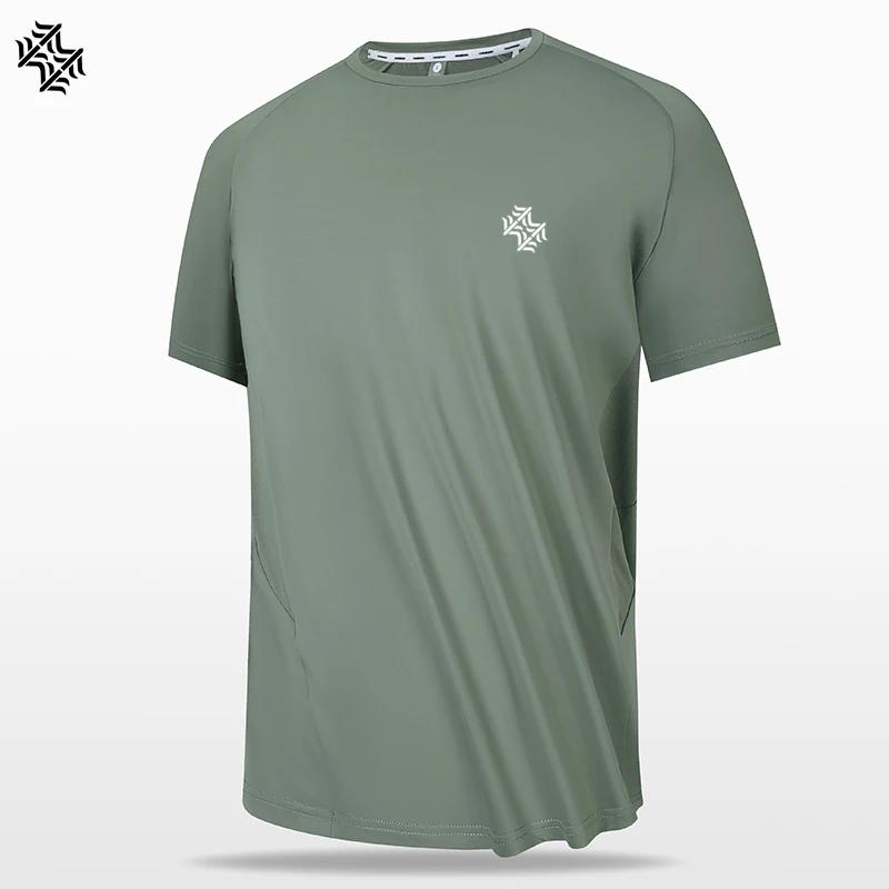 SBWL-T-shirt de sport à séchage rapide pour hommes, chemise de protection respirante, randonnée en p