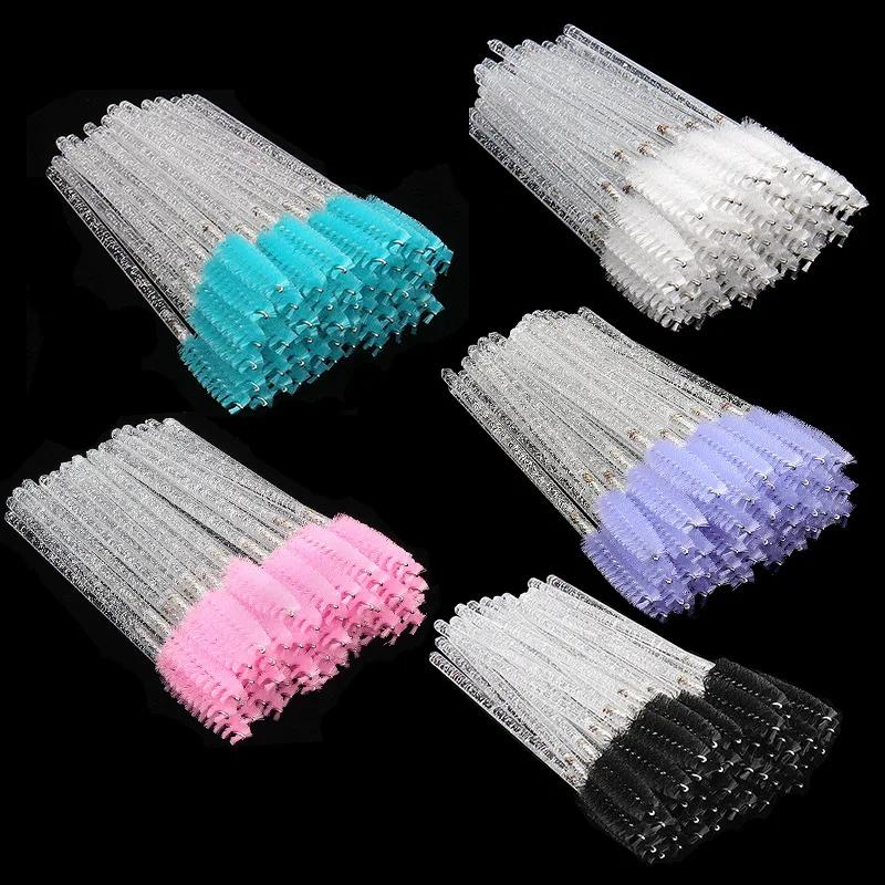 Brosse à cils jetable en cristal, peigne, Extension de cils, baguettes de Mascara, maquillage profes