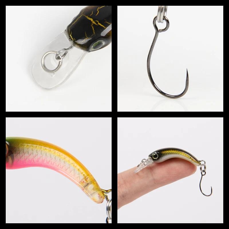 LETOYO Mini truite leurre 1.2g flottant vairon truite leurre de pêche Micro dur leurres appâts artif