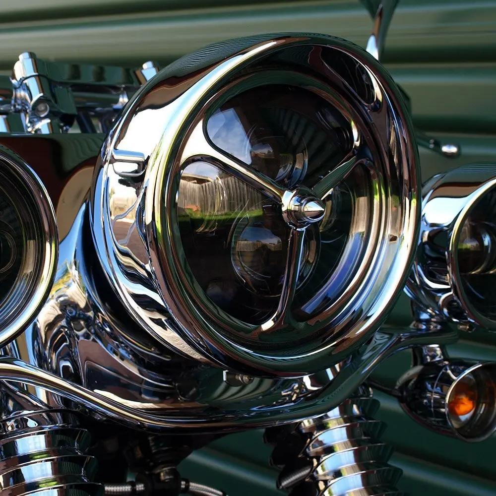 Phare de moto 7 pouces LED pour Harley Touring Ultra classique Electra Street Glide Road King Yamaha