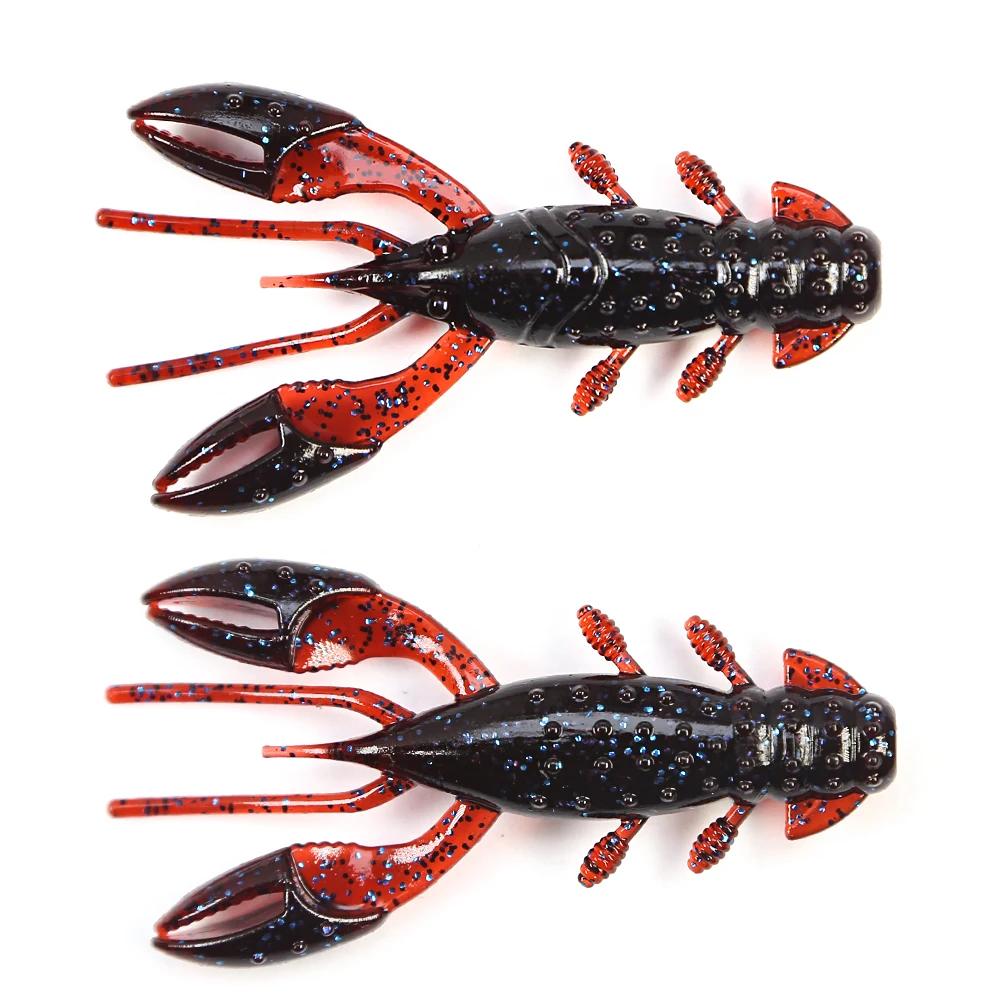 B & U chenille flottant 40mm 60mm pêche leurre souple gabarit Wobblers appâts en Silicone crevettes