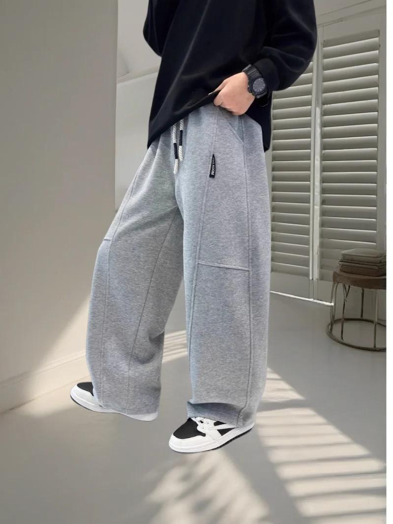 Nouveau pantalon décontracté pour enfants Printemps 2026 – Pantalon de survêtement noir à taille éla