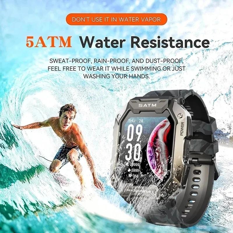 Montre intelligente étanche IP68 Iko pour hommes, horloge intelligente de natation, sports de plein
