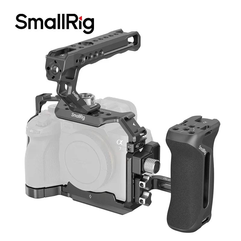 SmallRig – poignée de Cage de caméra, trous d'extension de 1/4 pouces, chaussure froide pour Sony A7