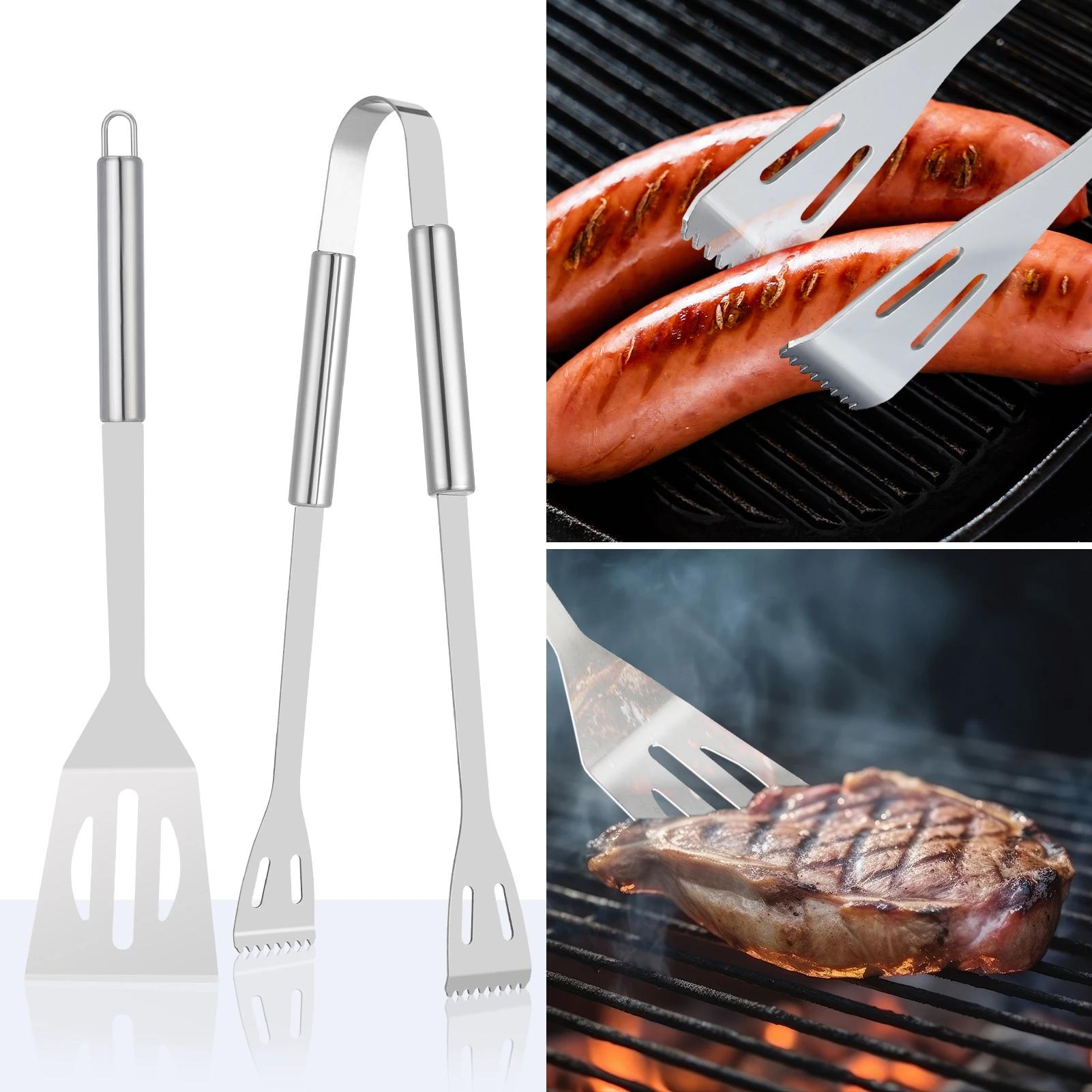 Ensemble de grillades en acier inoxydable pour l'extérieur, ustensiles de cuisine, accessoires de gr