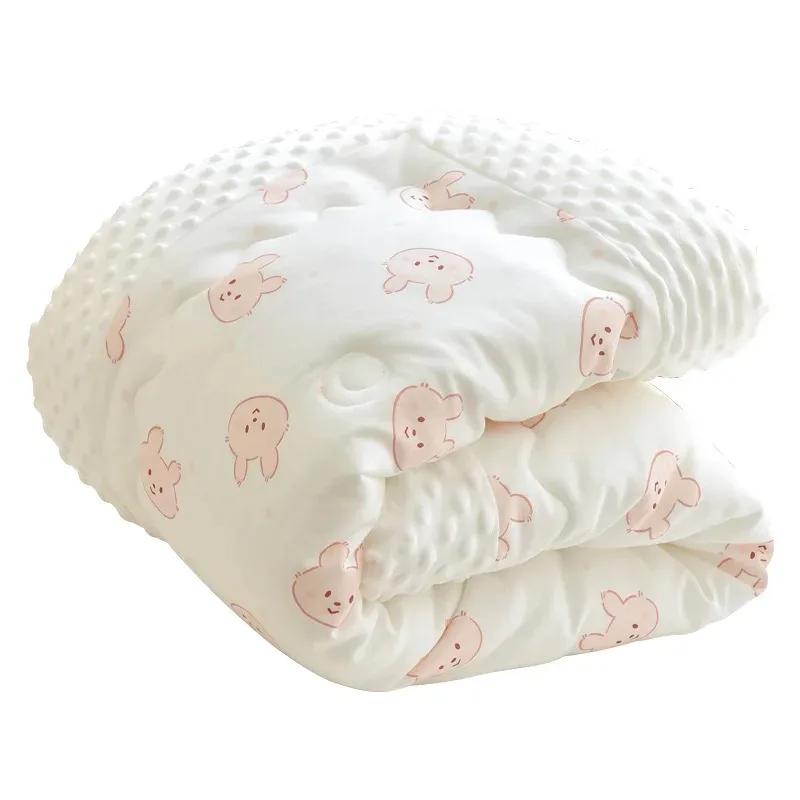Couette brodée universelle en coton pour bébé, housse confortable pour climatiseur, quatre saisons,