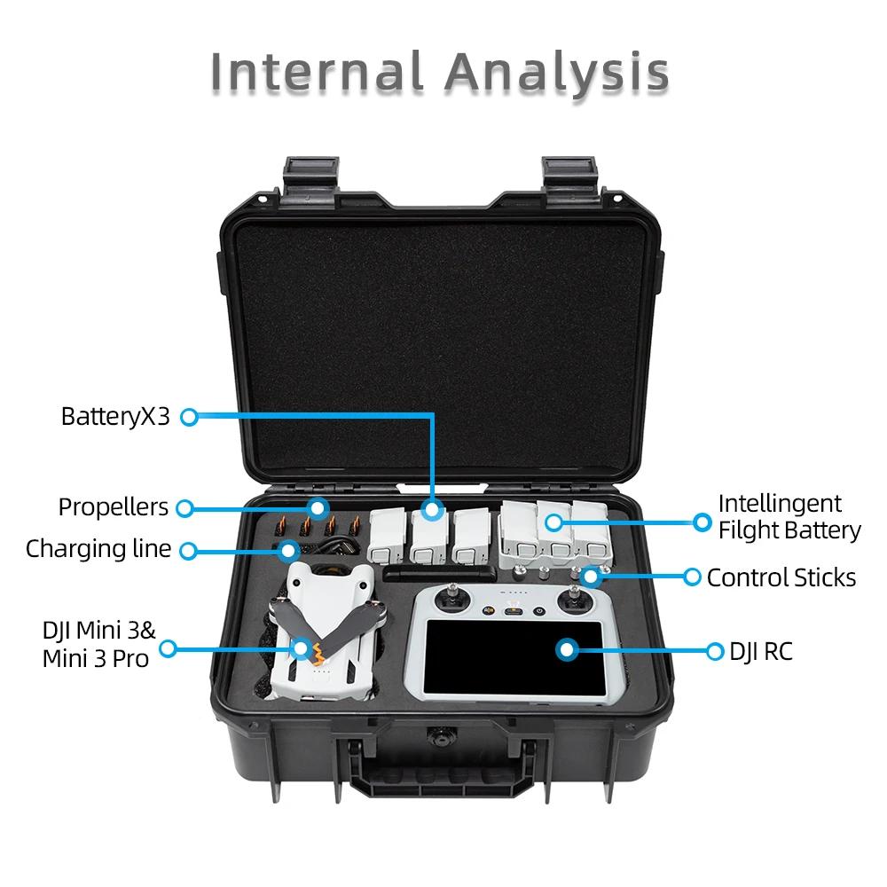 Pour DJI Mini 3 étui antidéflagrant Mini 3 Pro sac Portable boîte étanche coque rigide grande capaci
