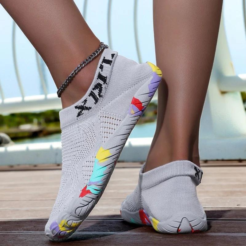 YRZL hommes chaussures d'eau séchage rapide léger antidérapant Aqua chaussures pour natation plage c