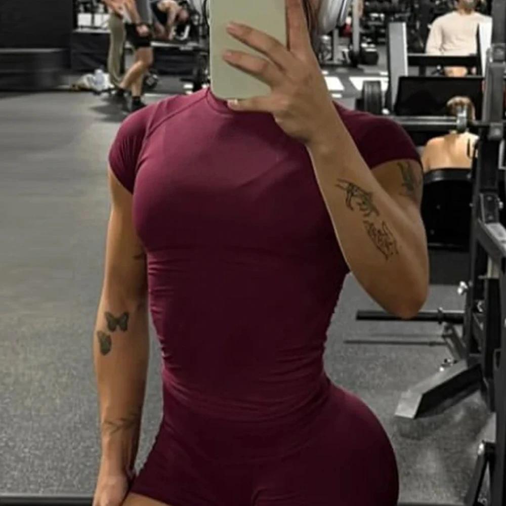 Impact haut à manches courtes pour femmes haut court de gymnastique léger sans couture Yoga haut d'e
